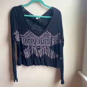 We The Free black cropped shirt